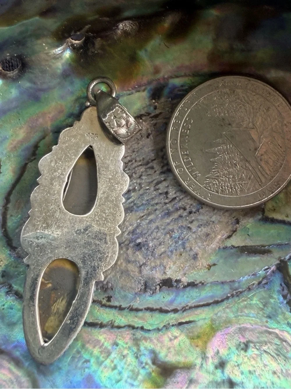 Handcrafted Yellow Honey Dahlia  Stone Silver Pendant - Artisan Women’s Jewelry